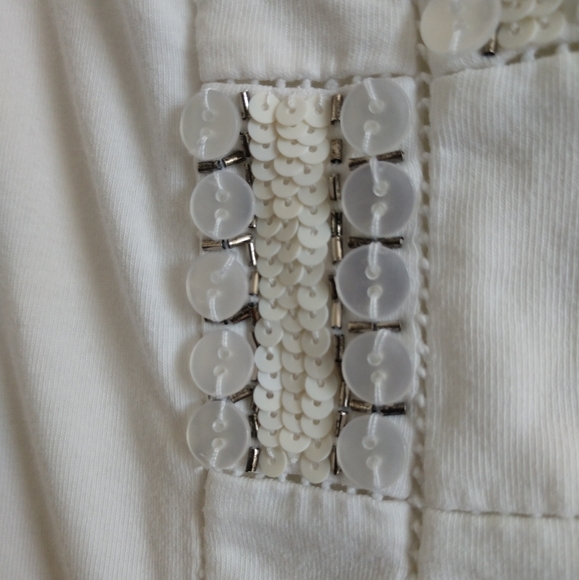 MARINA RINALDI Size M Bust 42" Embroidered T-shirt - Picture 7 of 10